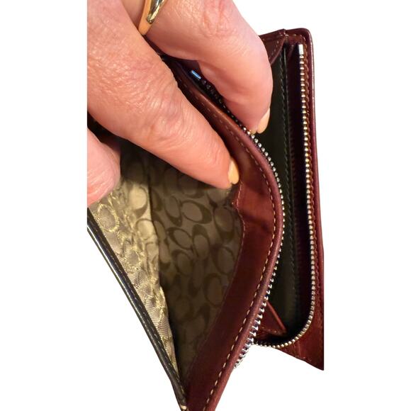 Coach Y2K, vintage bifold, leather wallet in brown and tan leather - Picture 6 of 11